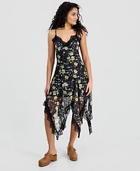 And Now This Women's Lace-Trim Handkerchief-Hem Dress, Macy's Exclusive