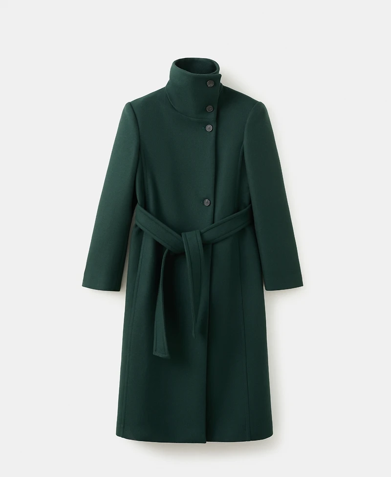 Mango Women's Belt Manteco Wool Coat