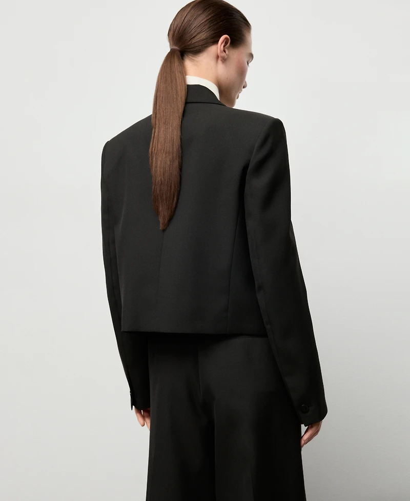 Mango Women's Crop Suit Blazer