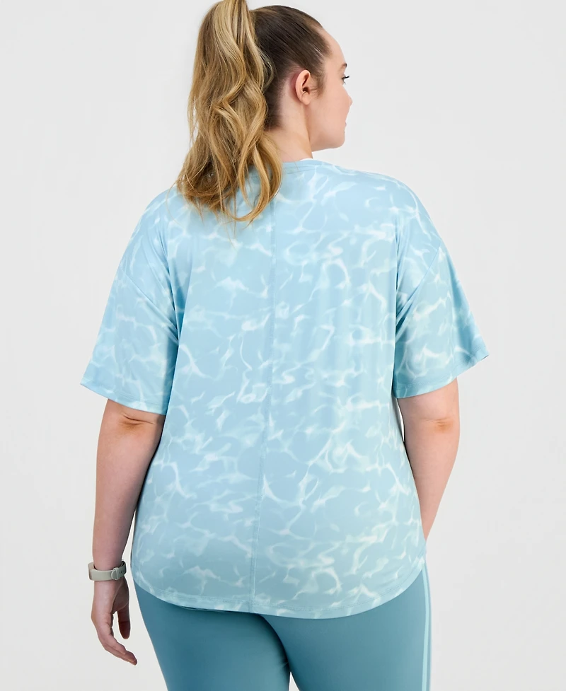 Id Ideology Plus Marina Whisper V-Neck Performance Tee, Macy's Exclusive