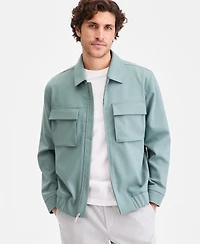 Alfani Men's Athlux Harrington Collar Full-Zip Jacket, Macy's Exclusive