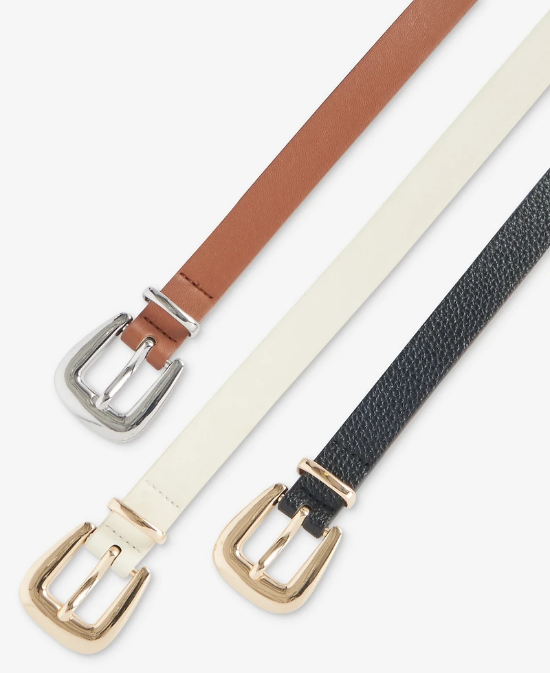 On 34th 3-Pc. Matching Buckle Belt Set, Macy's Exclusive