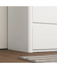 Homsee Large Wardrobe With 6-Door 2-Drawer，Bedroom Closet, Armoire, White