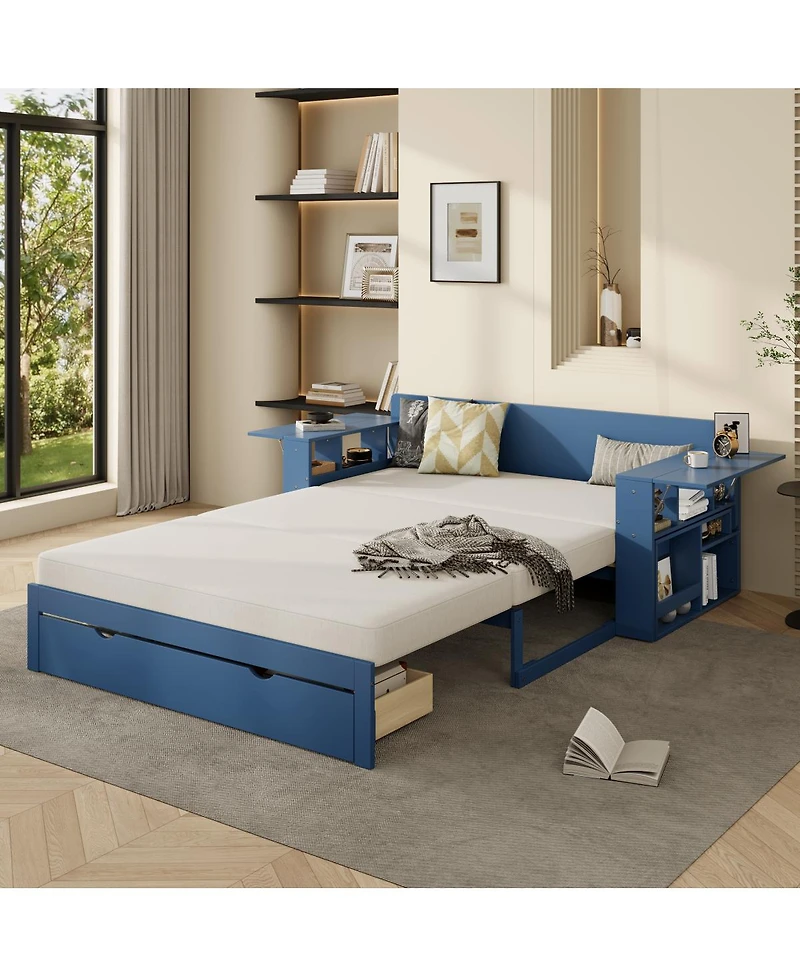 Streamdale Furniture Full Daybed with Removable Desk & Storage Drawers