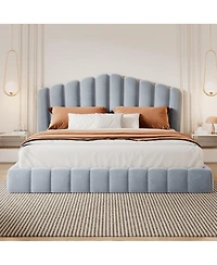 Streamdale Furniture Bed Frame with Shell-Shaped Headboard