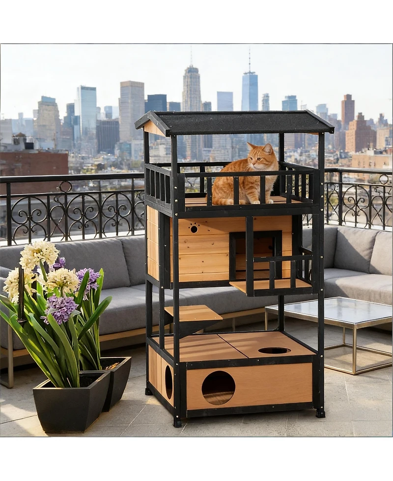 Zeus & Ruta Wooden Pet House