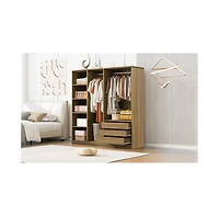 Streamdale Furniture Modern Open Wardrobe with Drawers & Shelves