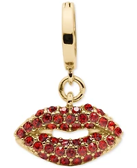 kate spade new york Gold-Tone Pave Lips Charm Pendant