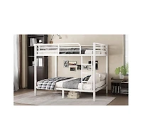 Streamdale Furniture Metal Full Over Full Bunk Bed, Space-Saving