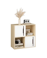 Streamdale Furniture Modern Wood Storage Cabinet Sliding Doors