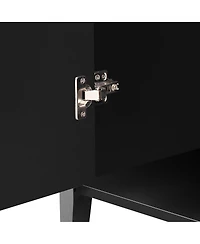 Streamdale Furniture Three-door Storage Cabinet with Metal Handles