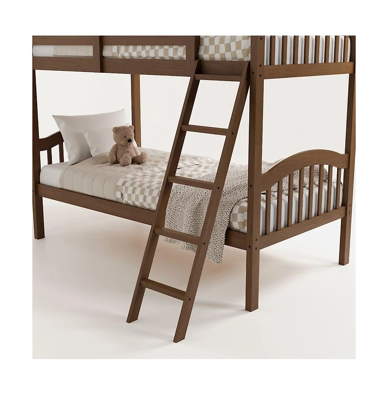 Storkcraft Long Horn Twin-Over-Twin Bunk Bed (Hazelnut)