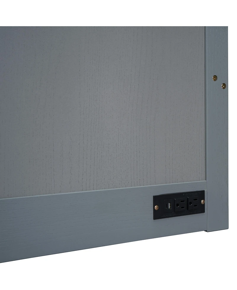 Streamdale Furniture Queen Murphy Bed with Usb Port and a Large Drawer