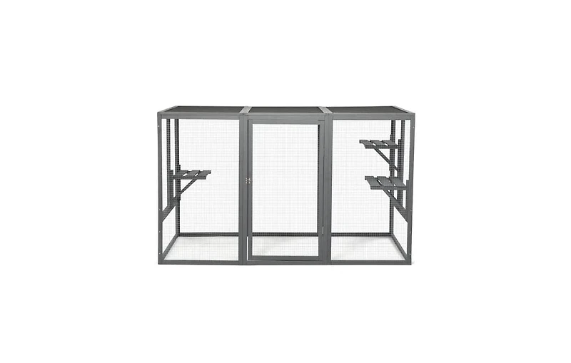 Zeus & Ruta Wooden Cat Cage