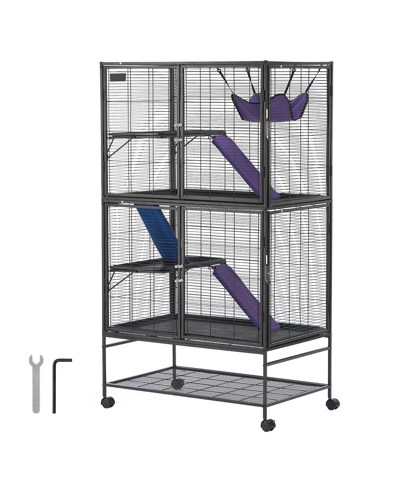 Zeus & Ruta 4-Tier Rolling Metal Small Animal Cage