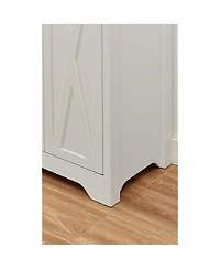 Streamdale Furniture Tv Cabinet Set: 113.5"W Wall Unit with 2 Sideboards, White/Walnut