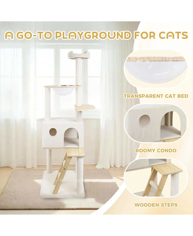 Zeus & Ruta 165cm Wood Cat Tree