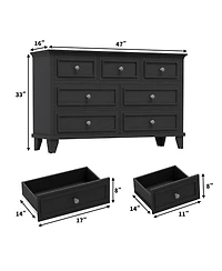 gaomon 7 Drawer Dresser for Bedroom, Chest of Drawers with Deep