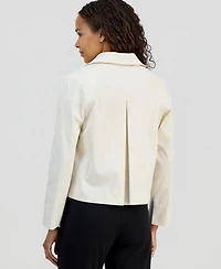 Anne Klein Essentials Petite Cropped Trench Jacket