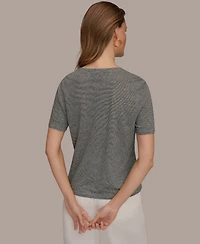 Donna Karan Weekend Women's Striped Short-Sleeve T-Shirt