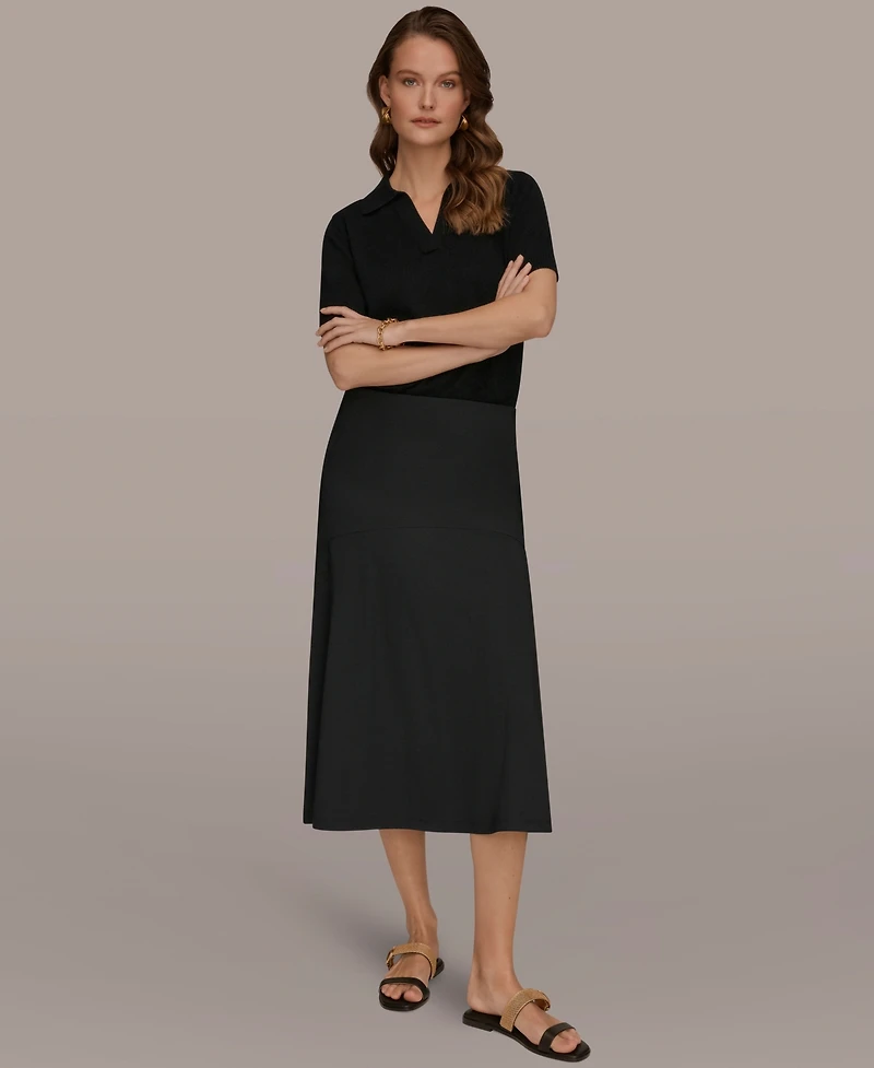 Donna Karan Weekend Women's Flare High-Low Skirt