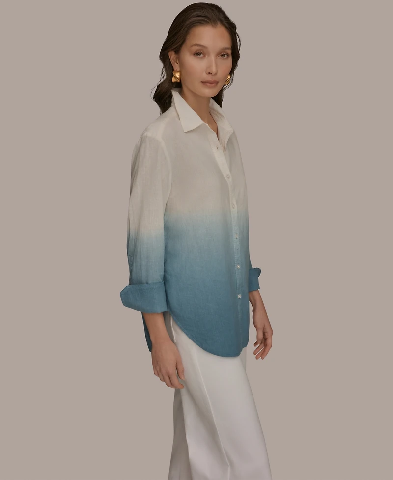 Donna Karan Weekend Women's Dip-Dye Long-Sleeve Shirt
