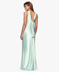 Xscape Women's Long Satin Halter Neck Ball Gown