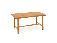 Slickblue Acacia Wood Dining Table for 6, Heavy-Duty Indoor Outdoor