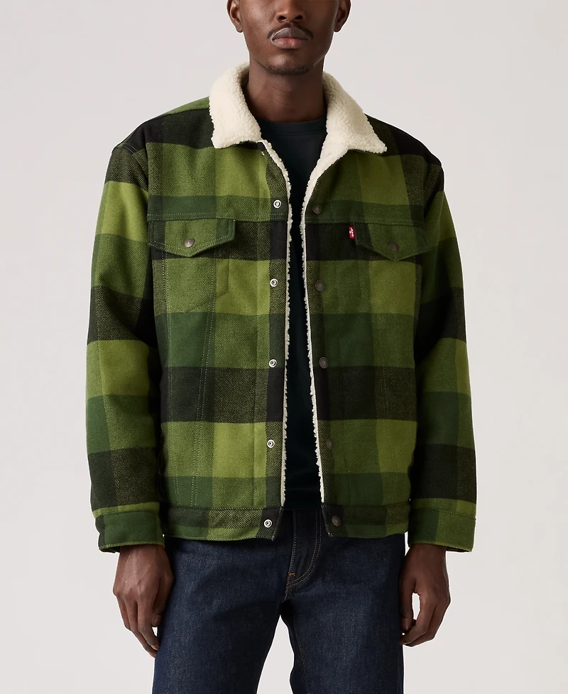 Levi's Men's Relaxed Fit Plaid Trucker Jacket