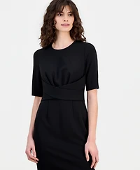 Anne Klein Women's Wrap-Waist Sheath Dress