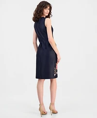 Anne Klein Women's Floral Print Sleeveless Sheath Dress