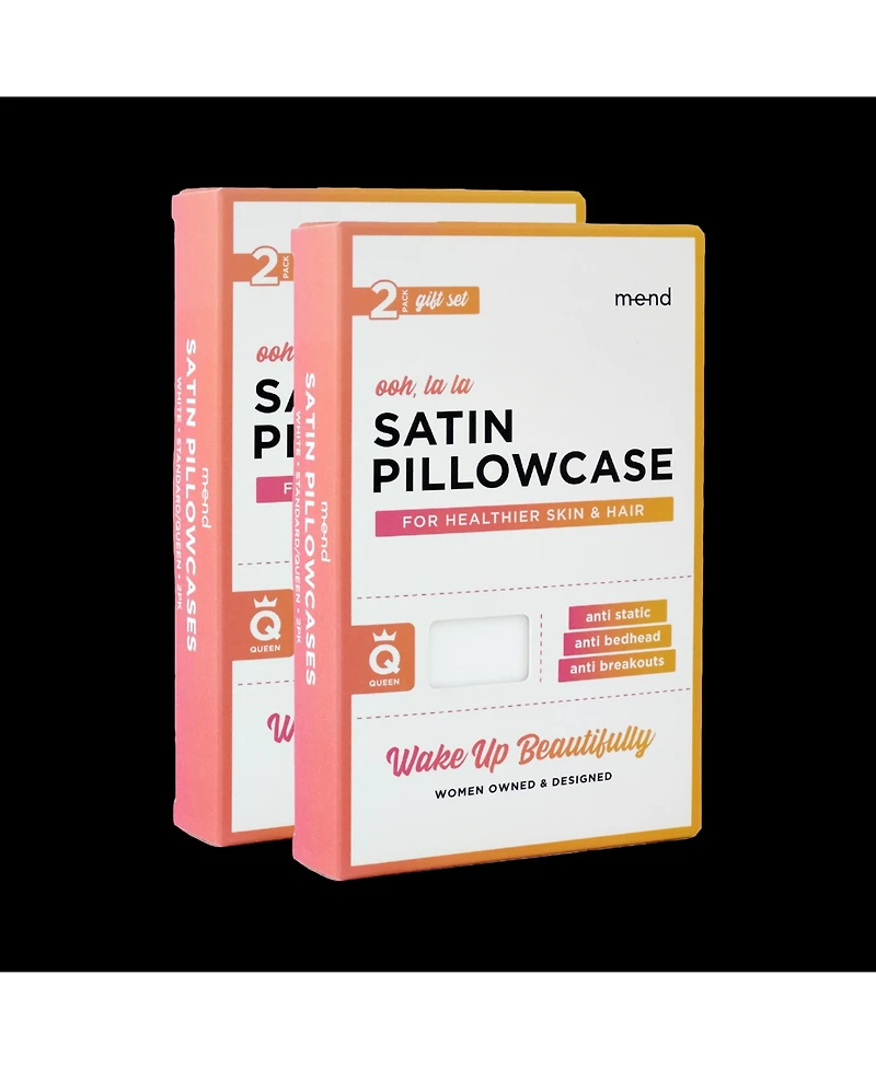 Mend Collection Set of 4 Satin Beauty Pillowcases