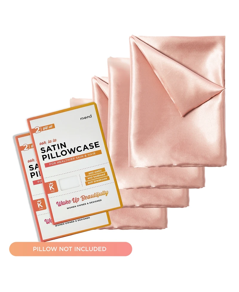 Mend Collection Set of 4 Satin Beauty Pillowcases
