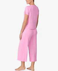 Dkny Women's Short-Sleeve Top and Wide-Leg Jogger Pants, 2-Piece Set