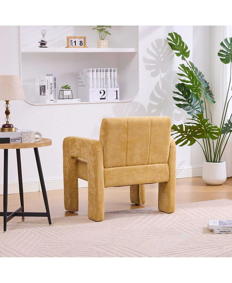 Streamdale Furniture Modern Minimalist Casual Upholstered Armchair for Living Room, Bedroom, Office