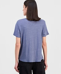 Eileen Fisher Women's Linen Jersey Crewneck T-Shirt