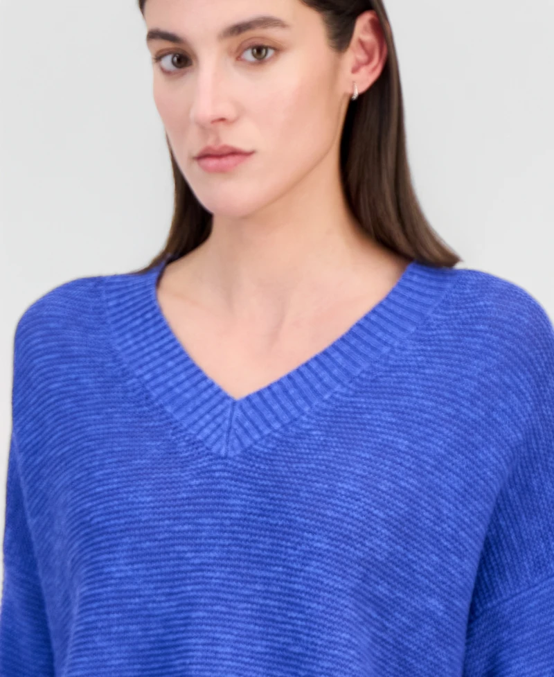 Eileen Fisher Women's Cotton & Linen V-Neck Sweater
