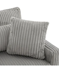 Streamdale Furniture Modern Loveseat Sofa with Four Pillows