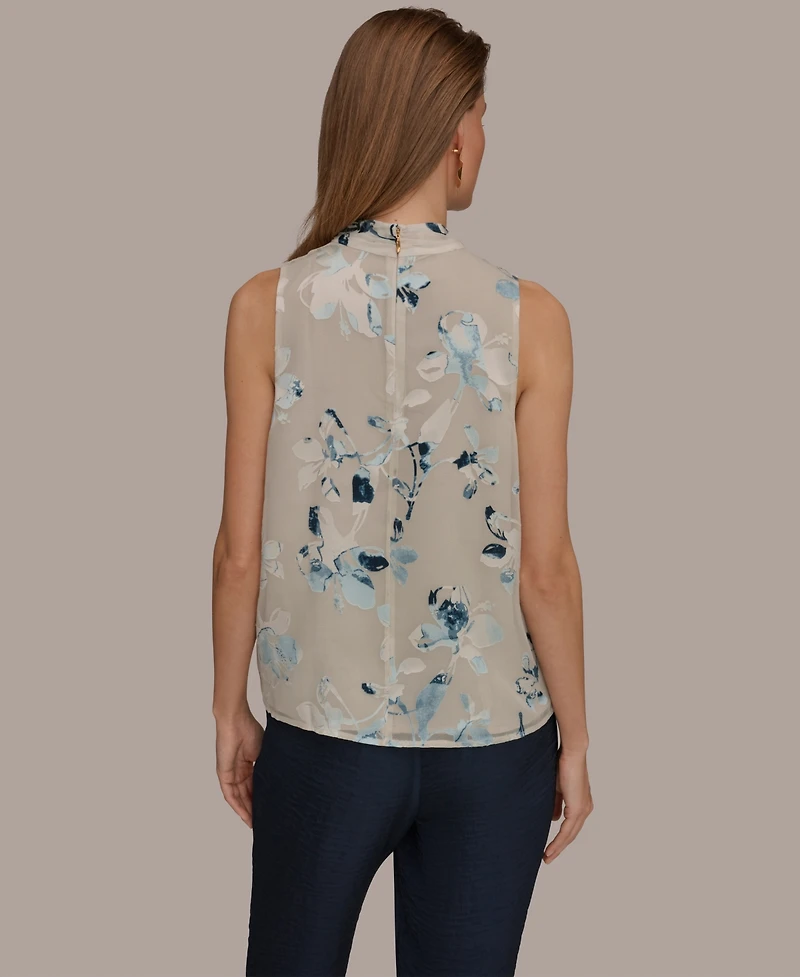 Donna Karan New York Women's Printed Sleeveless Top