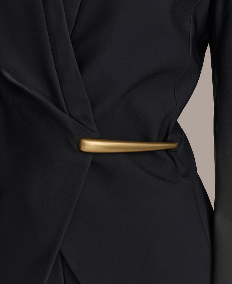 Donna Karan New York Women's Collarless Wrap Jacket