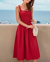 Cupshe Women's a Trance Red Maxi Beach Dress
