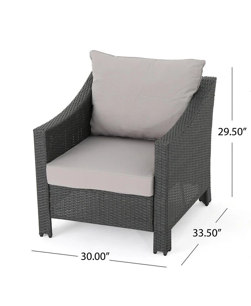 Streamdale Furniture Wicker Club Chairs with Water-Resistant Cushions (Set of 2)