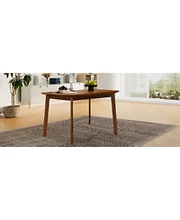 Streamdale Furniture Mid Century Modern Solid Wood Dining Table for 4 - Minimalist Rectangular Design
