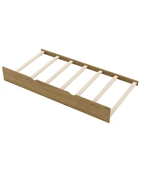 Streamdale Furniture Wood Twin Size Platform Bed with Guardrail and Trundle