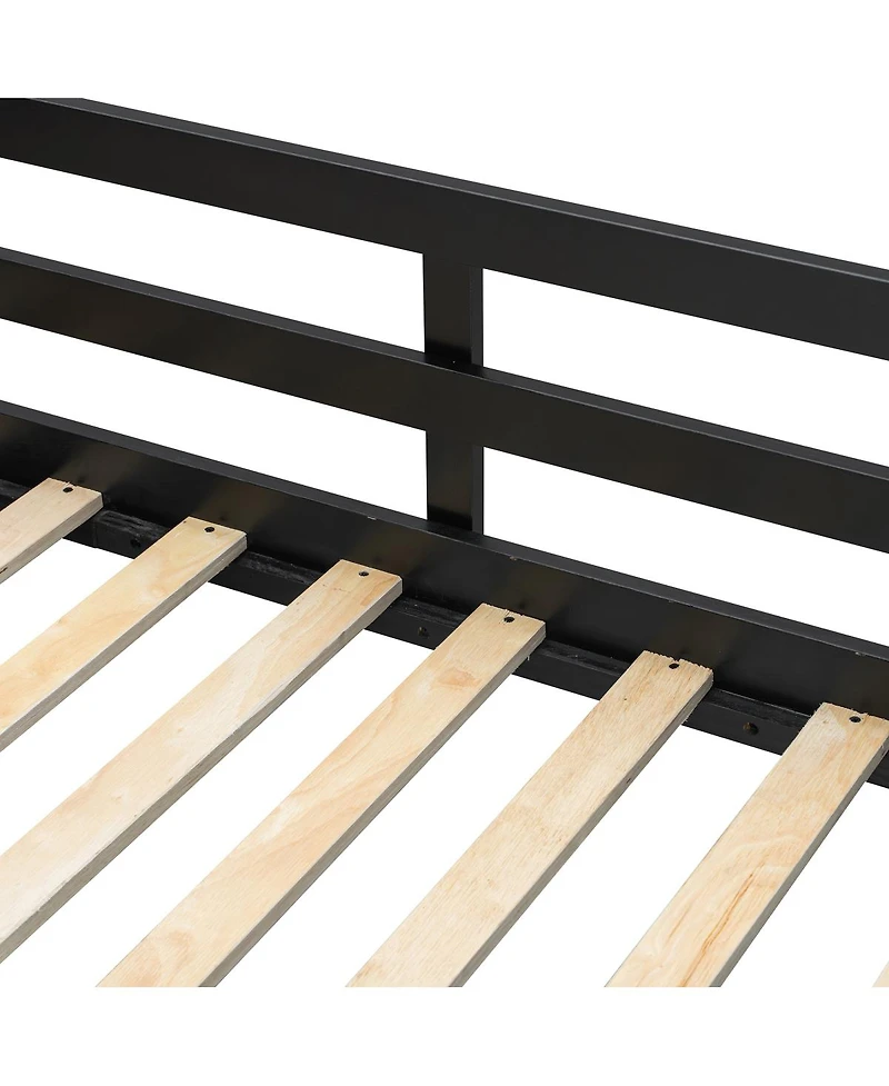 Streamdale Furniture Twin Size Wood Loft Bed with Desk