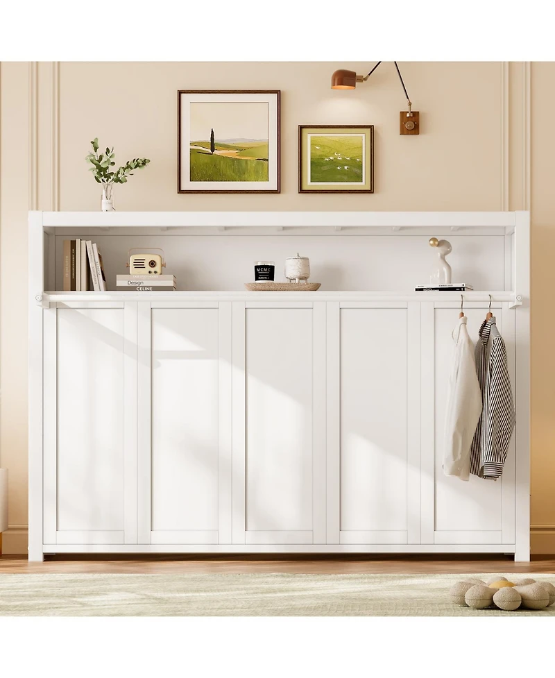 Streamdale Furniture Twin Size Murphy Bed with Shelves