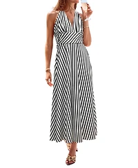 Cupshe Women's Party Crasher Striped Maxi Beach Dress
