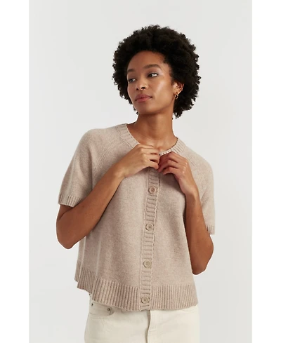 Chinti & Parker Women's Lightweight Wool-Cashmere Button-Front Tee