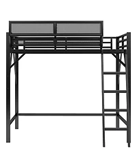Streamdale Furniture Loft Bed with Ladder and Storage Shelves
