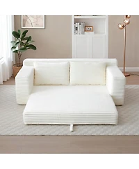 Streamdale Furniture Memory Foam Cloud Loveseat Sofa, 2-in-1 Convertible Folding Couch Bed